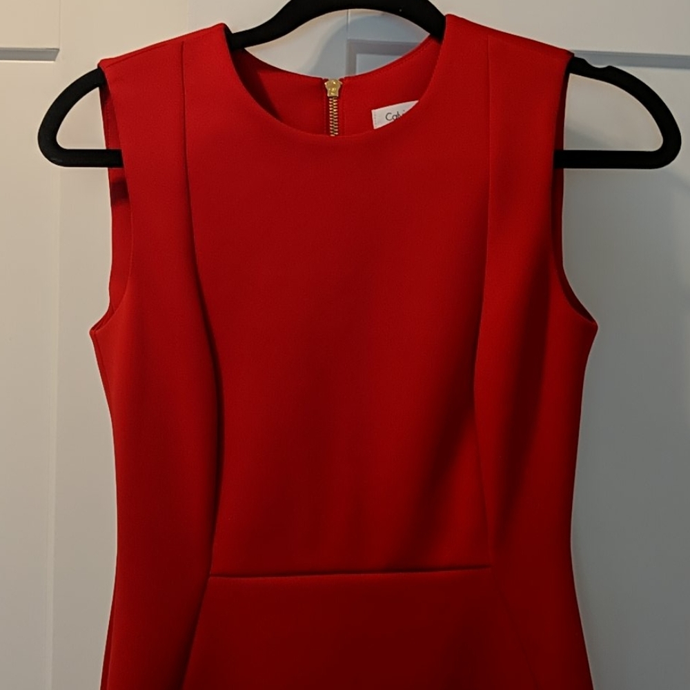 Nwot Calvin Klein red dress size 4 - Picture 2 of 6